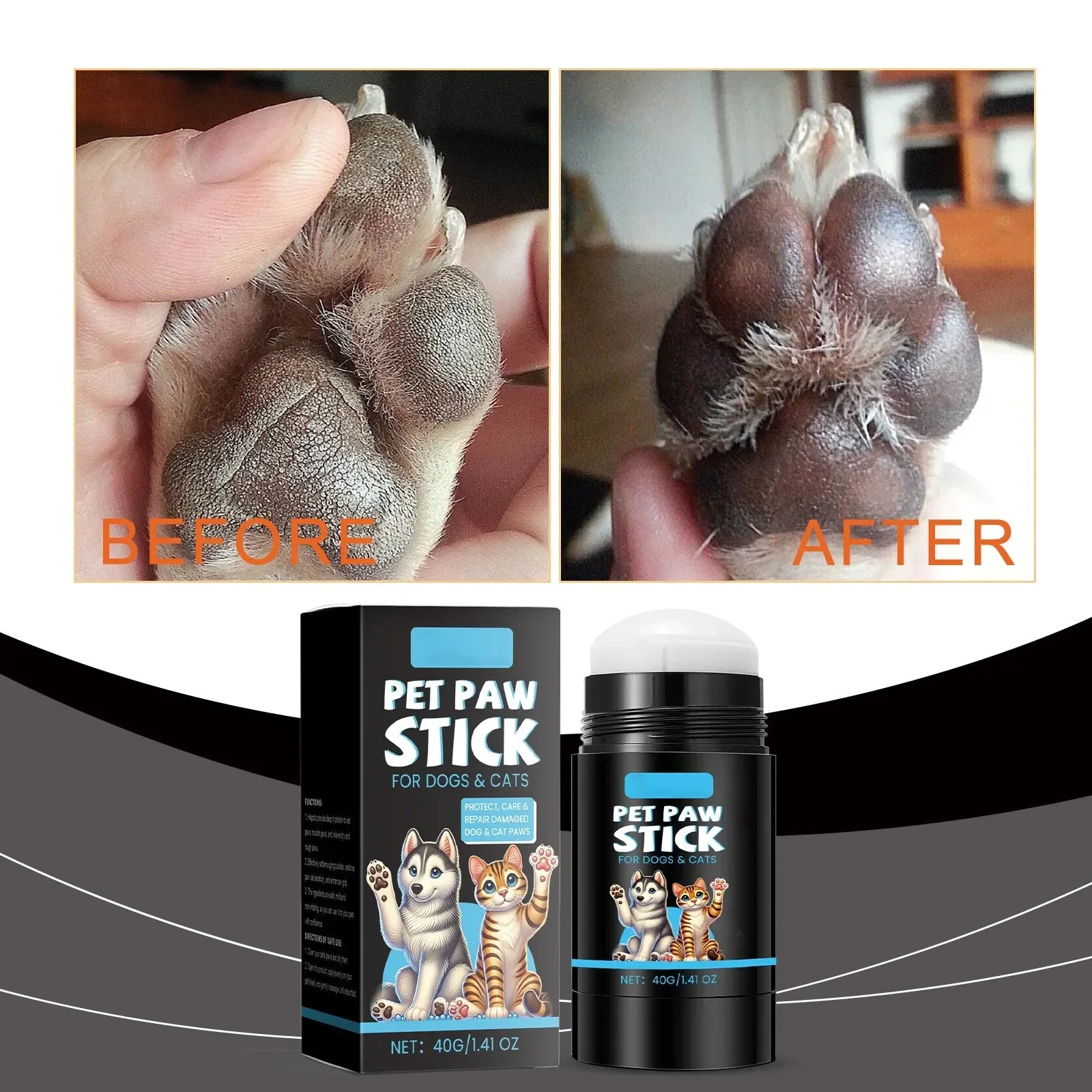 Cat and Dog Paw Roller Cream Moisturizing Protecting Soles Pet Foot Moisturizing to Prevent Dryness Softening Soles Cream