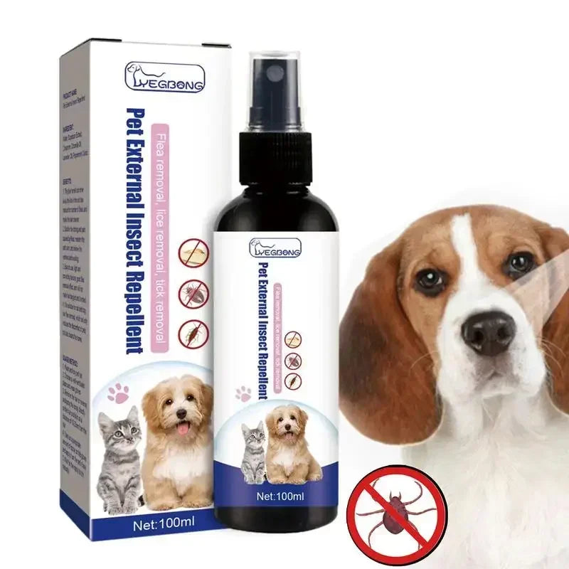 Pet Dog Cat anti Flea Drops 100Ml Insectcide Flea Lice Insect Remover Spray Flea and Tick Concentrate Formula Pet Flea Remover