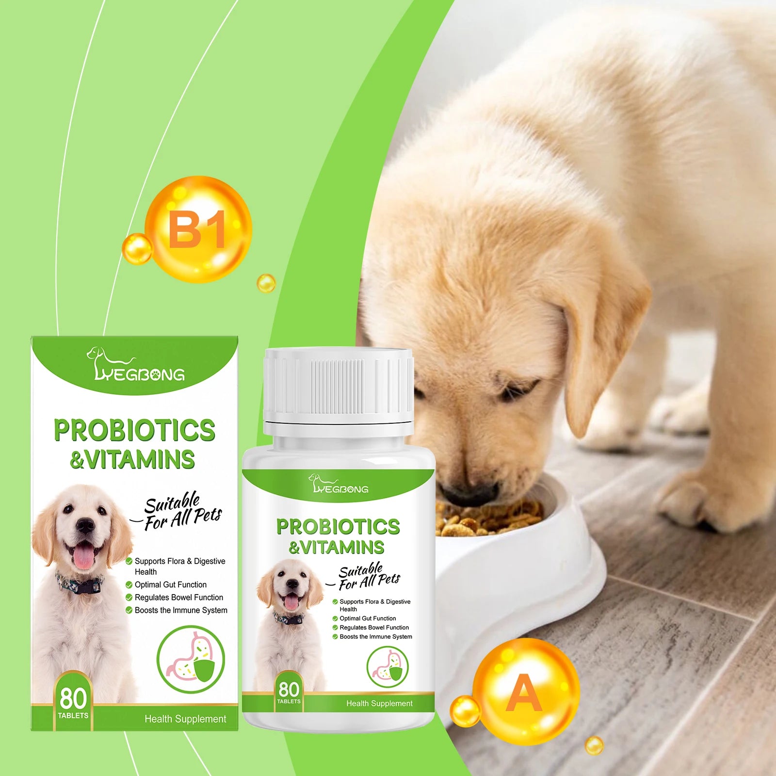 Pet Probiotic Tablets Improve Intestinal Health and Promote Nutrient Absorption as a Pet Care Supplement
