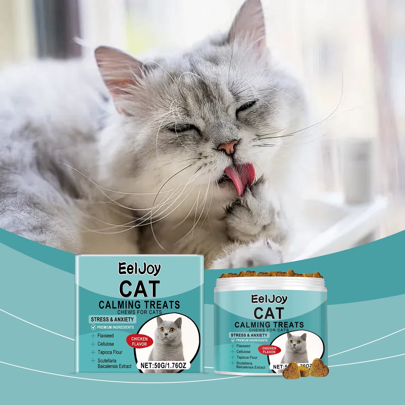 Cat Treat Chewable Tablets–Tasty Snacks for Cats,Easy to Chew Treat Tablets for Cats,Palatable & Convenient 50G