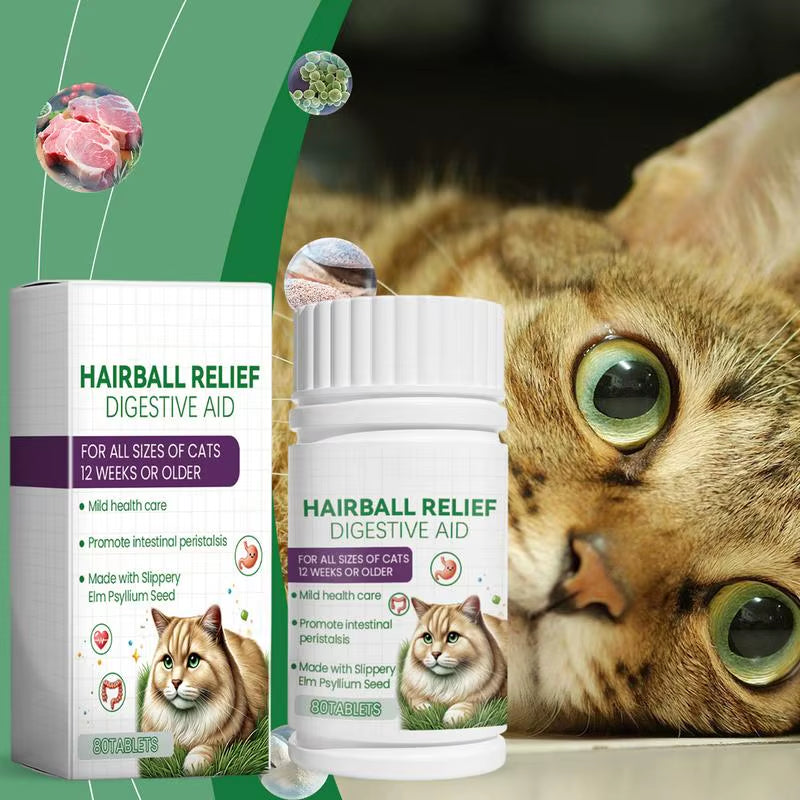 Cat Grass Digestive Tablets Safe Ingredients Cat Grass Tablets Dog Dietary Fiber Tablets for Effectively Absorbs Nutrients
