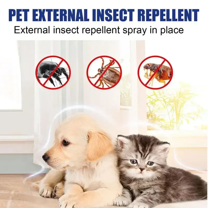Pet Dog Cat anti Flea Drops 100Ml Insectcide Flea Lice Insect Remover Spray Flea and Tick Concentrate Formula Pet Flea Remover