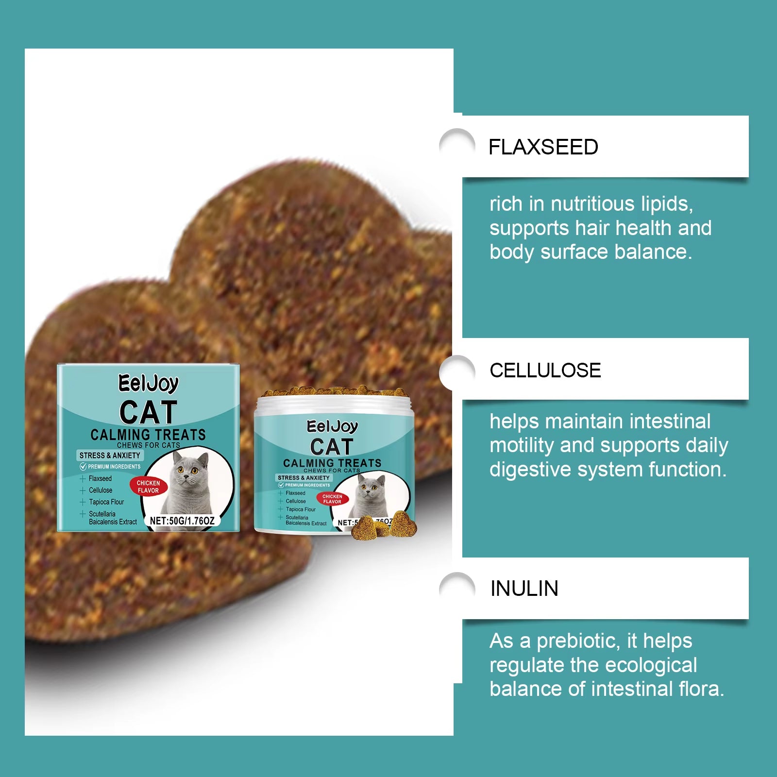 Cat Treat Chewable Tablets–Tasty Snacks for Cats,Easy to Chew Treat Tablets for Cats,Palatable & Convenient 50G