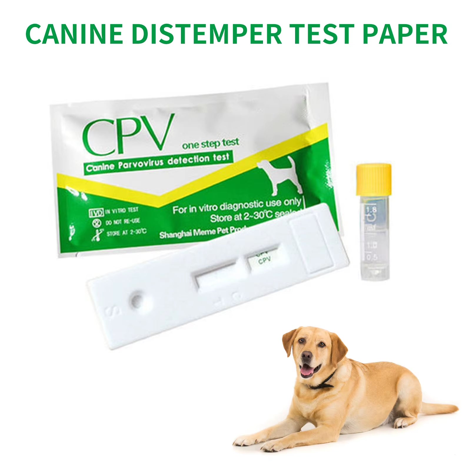 Canine CDV CPV Distemper Test Paper Kit Parvovirus Test Paper Kit Raid Strip Card Pet Dog Home Clinic Use