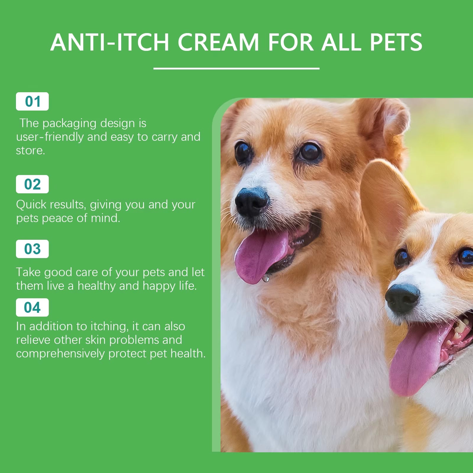 Herbal Pet Skin Care Cream Relieve Itching Long Lasting Moisturizing Make Pet Skin Soft Smooth Gentle Repair Formula Cream 60G