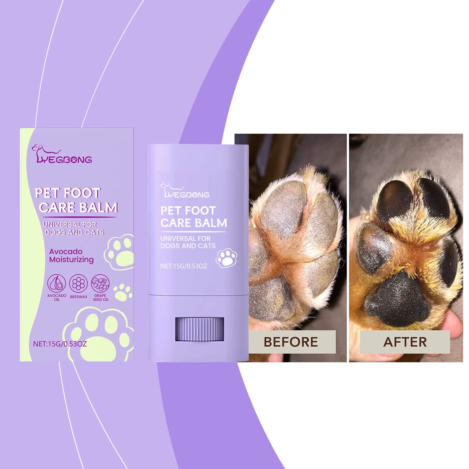 Pet Foot Care Cream: a Daily Moisturizing and Hydrating Cream for Dogs and Cats' PAWS and Soles