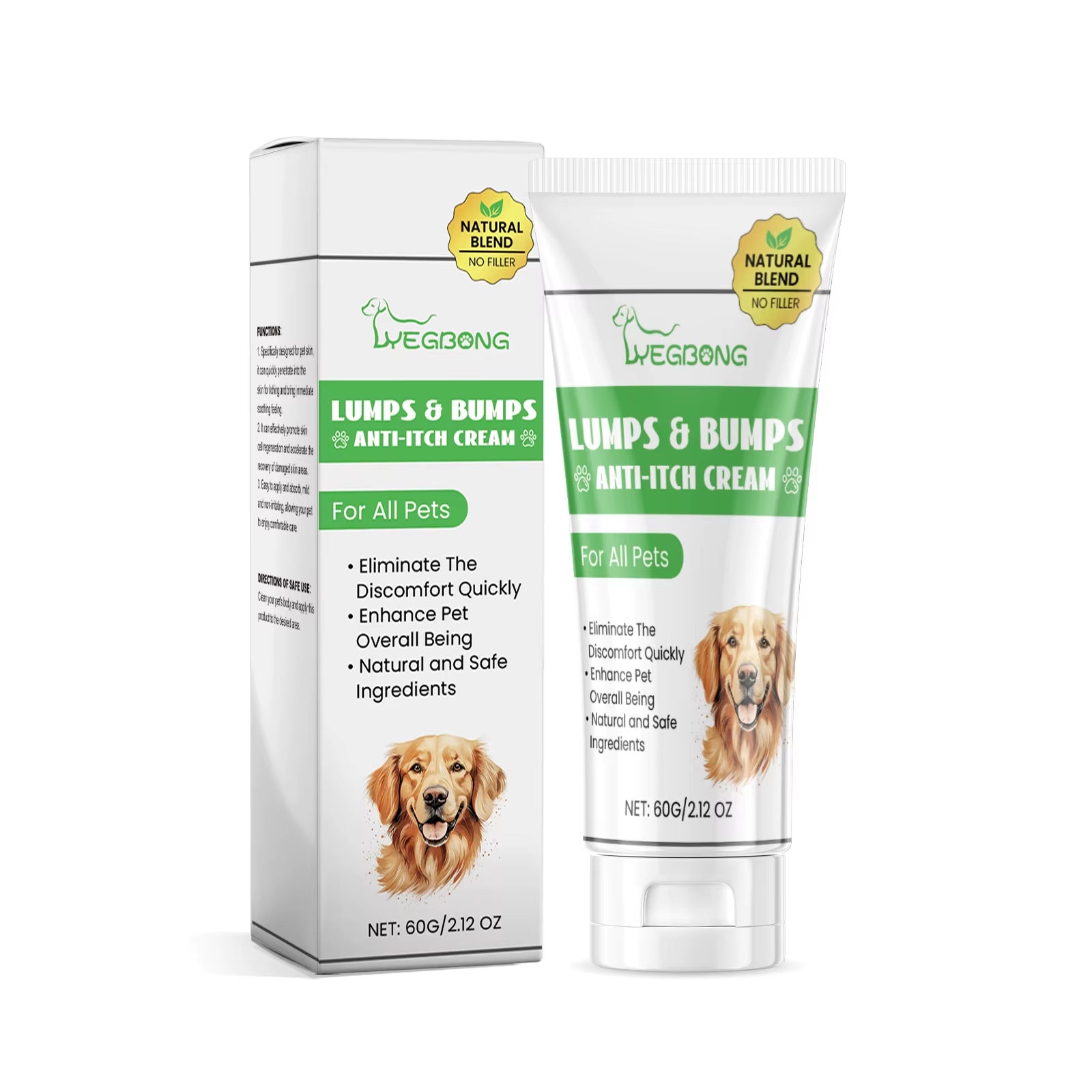 Herbal Pet Skin Care Cream Relieve Itching Long Lasting Moisturizing Make Pet Skin Soft Smooth Gentle Repair Formula Cream 60G