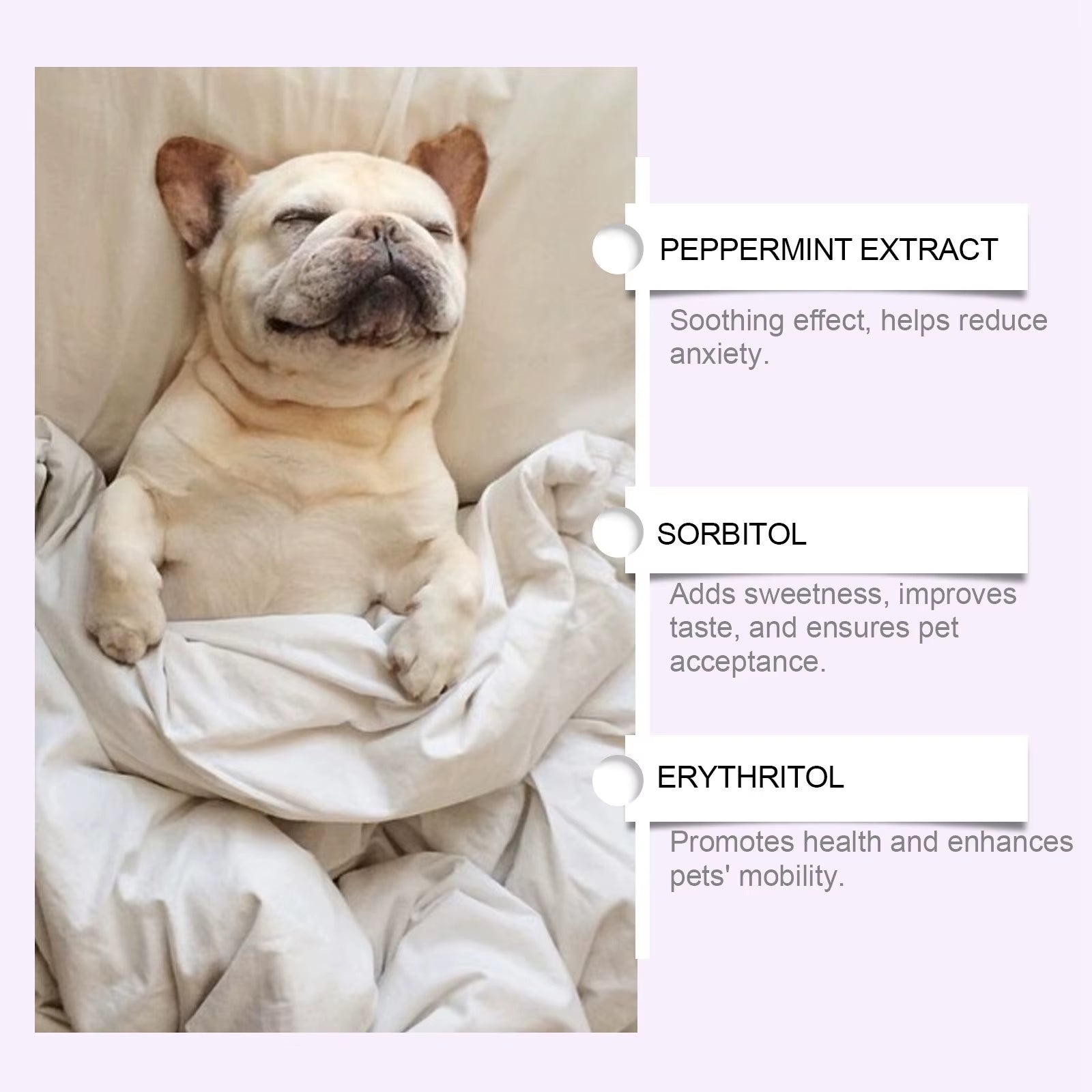 60ML Melatonin for Dogs Liquid Melatonin for Dogs, Calming for Dog, Melatonin for Dog Sleep Relieves Anxiety and Stress in Dog