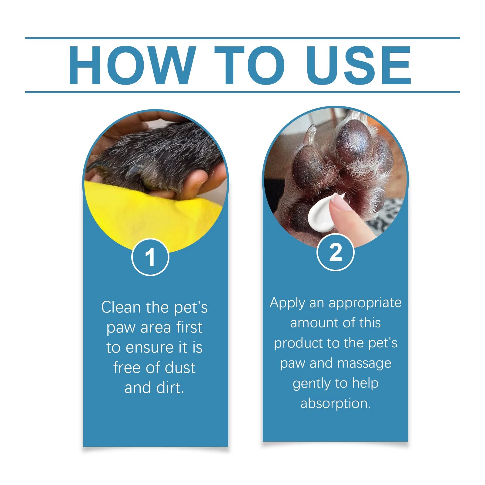 Pet Paw Care Cream Deeply Moisturizing for Dogs and Cats' Feet, Soles and Pads