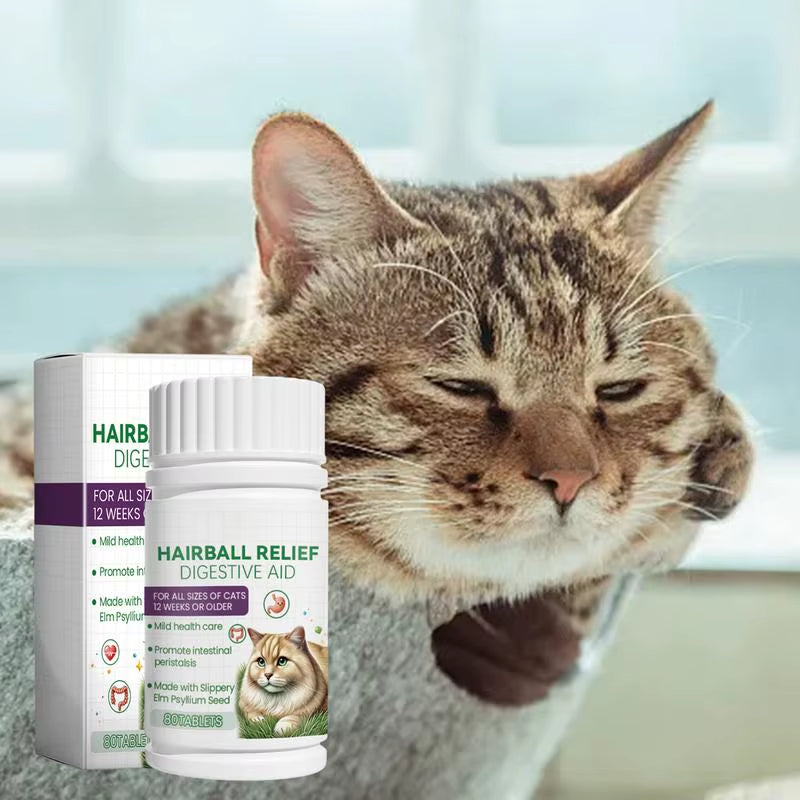 Cat Grass Digestive Tablets Safe Ingredients Cat Grass Tablets Dog Dietary Fiber Tablets for Effectively Absorbs Nutrients
