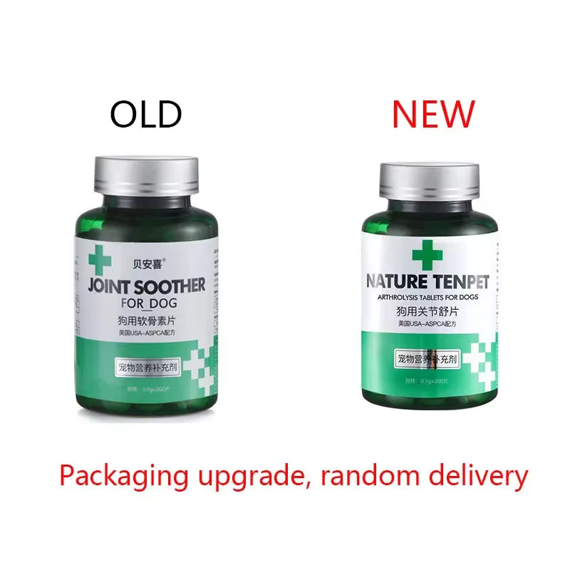 Chondroitin Tablets for Pet Dogs, Lubricating and Protecting Joints, Supplementing Nutrition for Elderly Dogs 200 Tablets