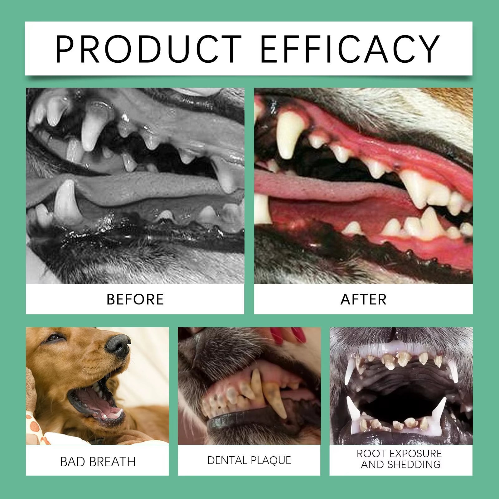 Powder for Dogs Teeth Prevents Tartar Eliminates Oral Odors Plaque Remover Dental Calculus Cleaning Pet Oral Cleaning Solution