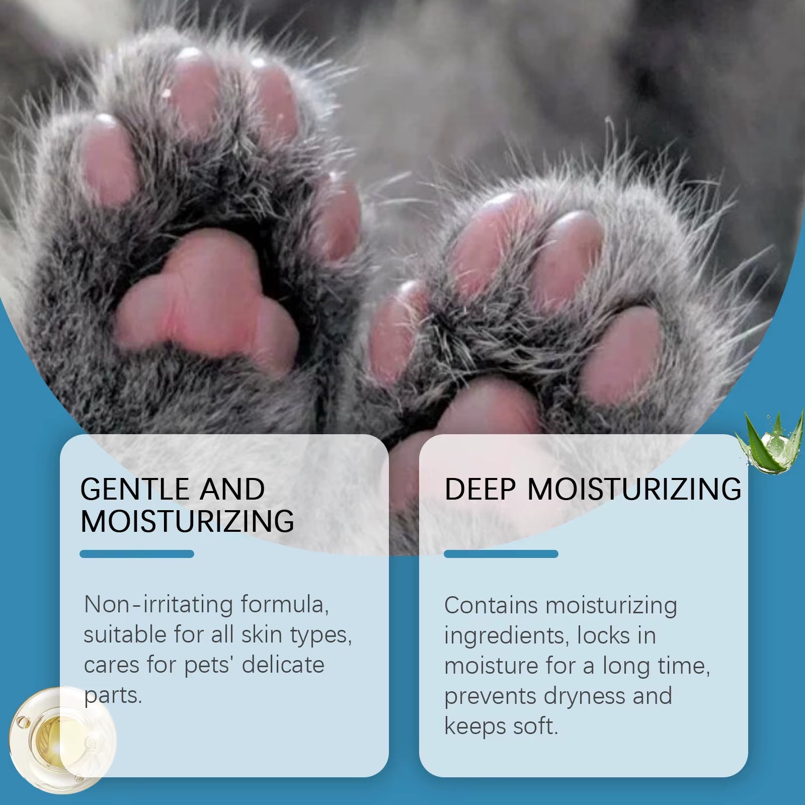 Pet Paw Care Cream Deeply Moisturizing for Dogs and Cats' Feet, Soles and Pads