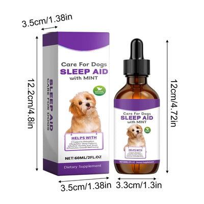 60ML Melatonin for Dogs Liquid Melatonin for Dogs, Calming for Dog, Melatonin for Dog Sleep Relieves Anxiety and Stress in Dog