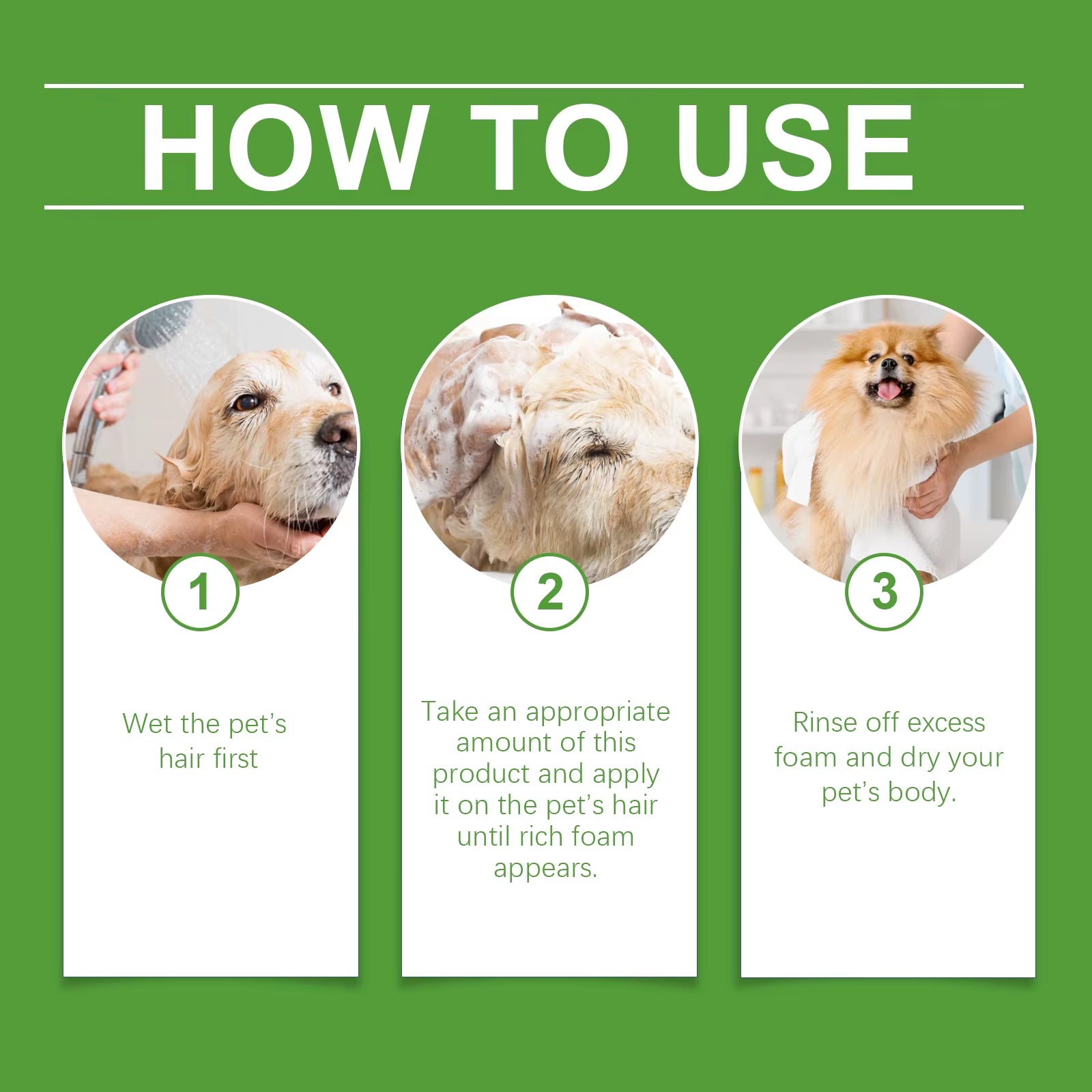 Multi-Purpose Pet Shampoo and Body Wash for Dogs and Cats Skin Care Hair Care Bath Liquid Pet Hygiene