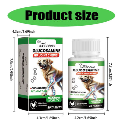 Advanced Dog Joint Health Formula 80 Tablets Joint Relief for Senior Dogs Active Pet Joint Caring Nutrition Tablets