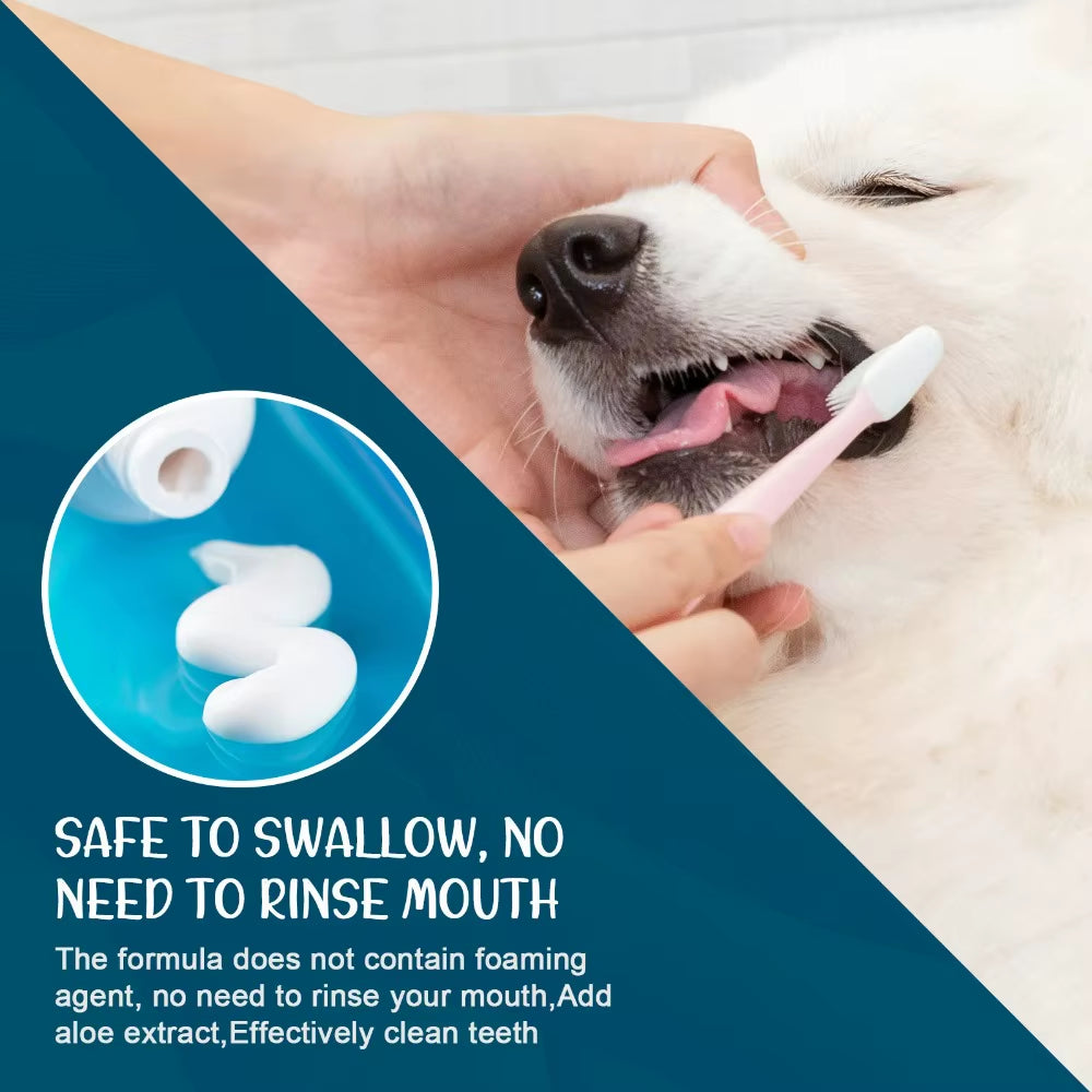 Edible Dog Cat Dental Toothpaste Tartar Plaque Remover Fresh Breath Oral Care Water Additive Teeth Cleaning Health Care Product