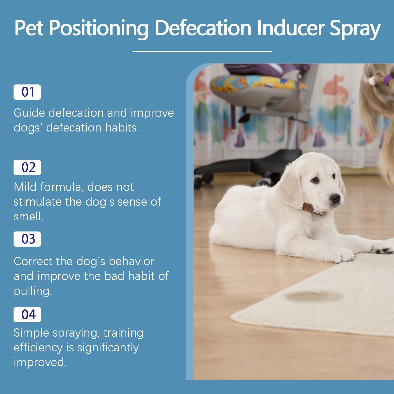 50Ml Pet Potty Training Spray with Gentle Attractant Scent Hypoallergenic Non Irritating Formula for Dogs and Cats