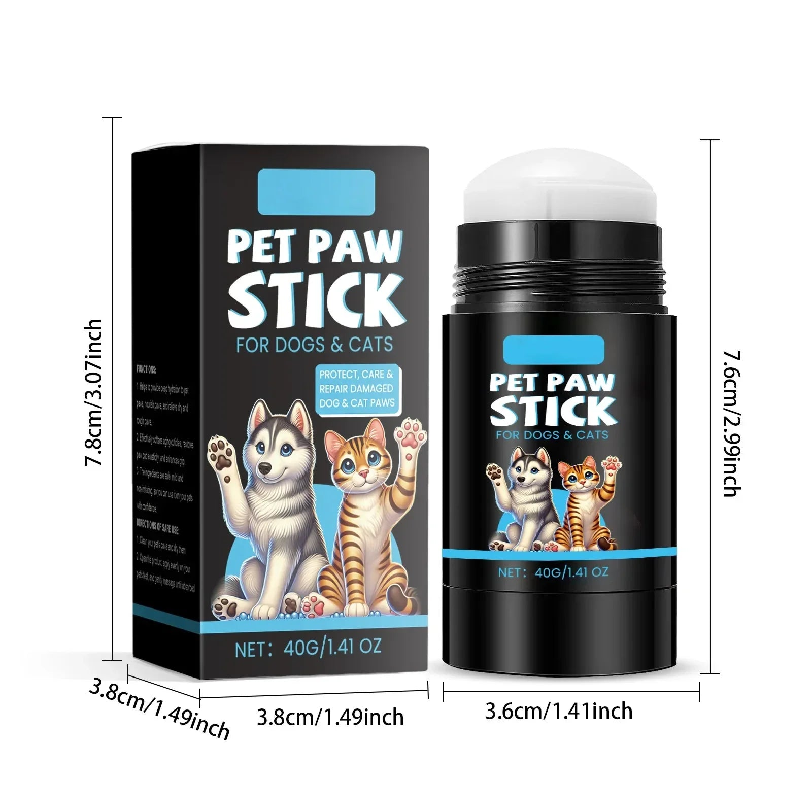 Cat and Dog Paw Roller Cream Moisturizing Protecting Soles Pet Foot Moisturizing to Prevent Dryness Softening Soles Cream